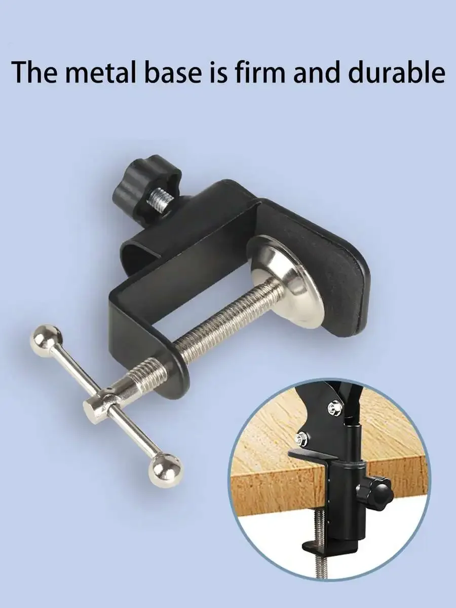 

Adjustable Metal Clamp Phone Holder Stand For Smartphone Tablet Desk Bedside 360 Degree Rotation Strong Load Bearing