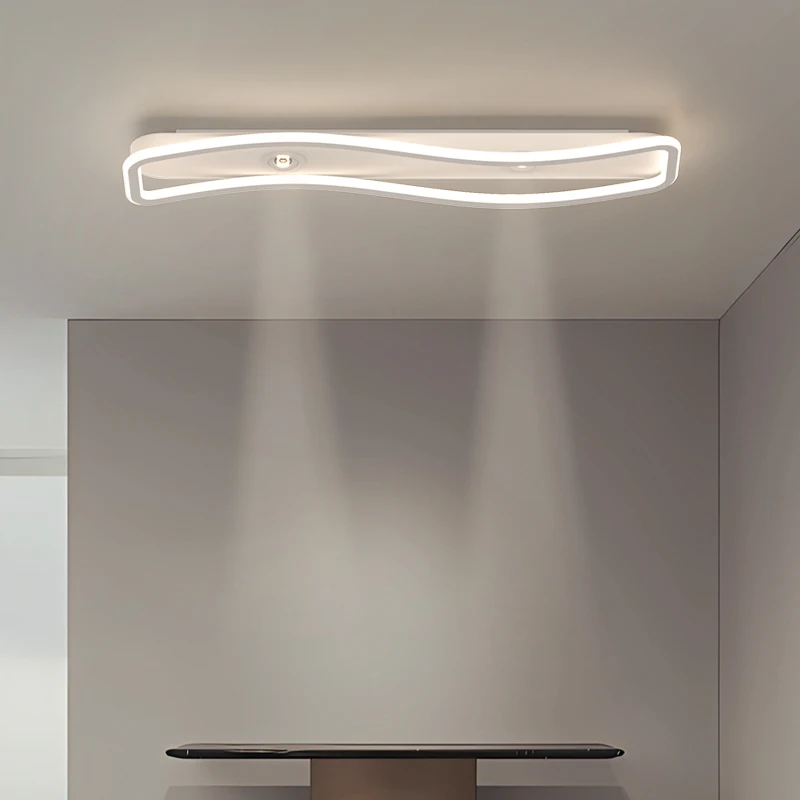 Imagem -04 - Tira de Teto Led Retangular Moderno Simples Corredor Luz Corredor Luz Quarto Sala de Estar Wardrobe Holofotes