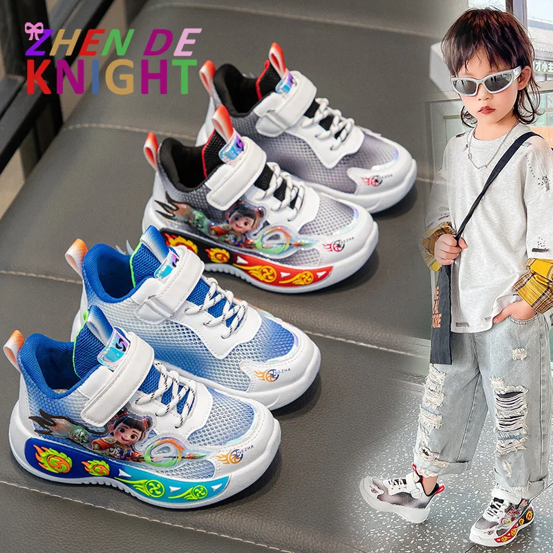 

Fashion NeZha Baby Boys Sneakers Lighted Sneaker Trendy Kids Boy Sports Casual Shoes Spring/autumn Children's Shoes