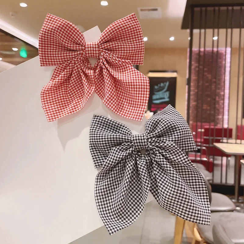 2022 New Polka Dot Print Barrettes Long Ribbon Hair Clip Bow Knotted Chiffon Hairpin for Women Girls Headwear Hair Accessories