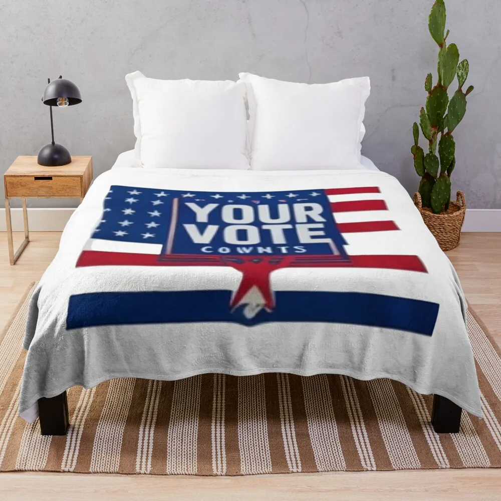 Empower Your Voice: Every Vote Matters Throw Blanket blankets and throws Tourist Blankets