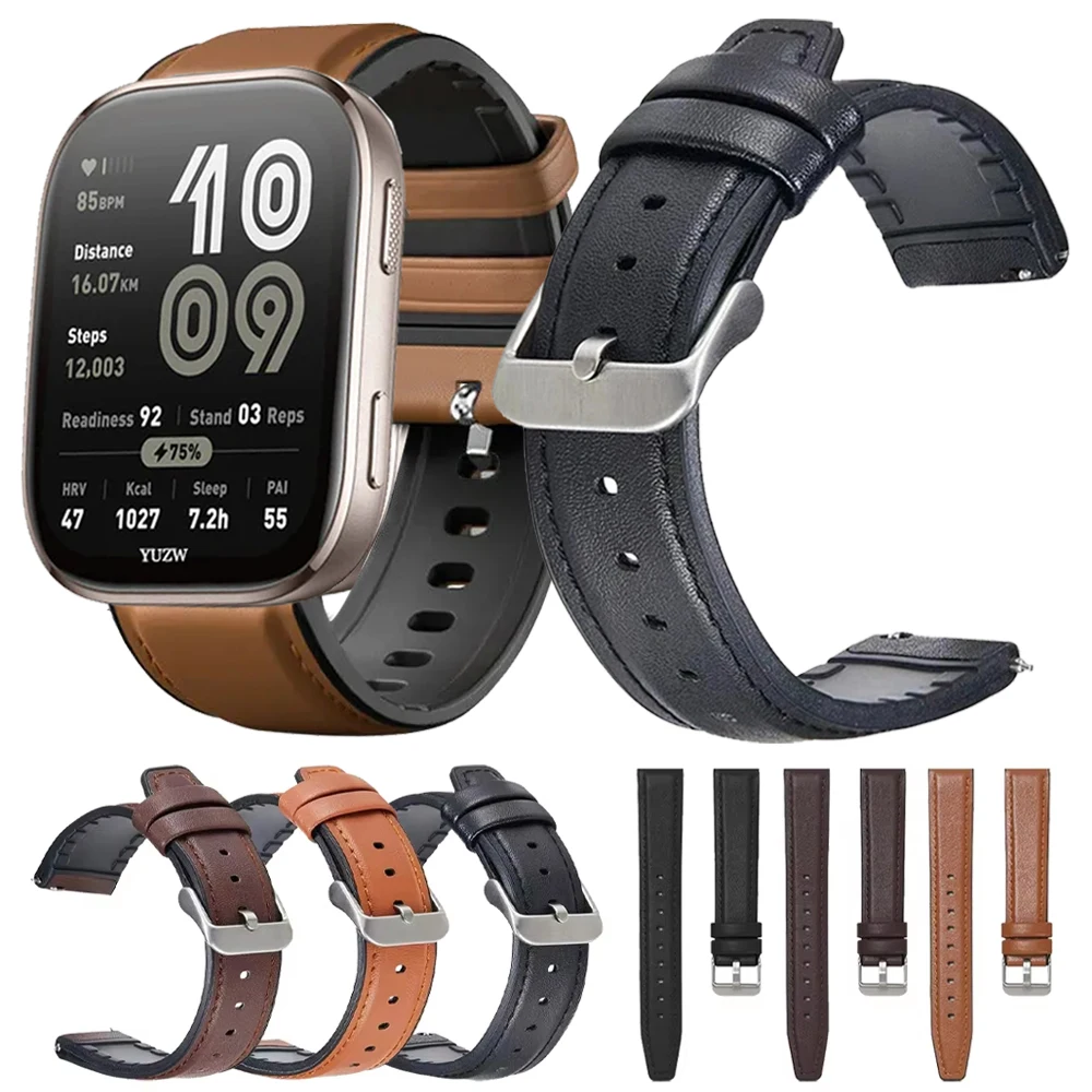 22Mm Leather Silico… - image