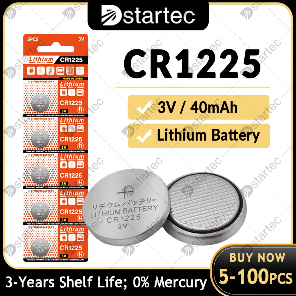 CR1225 CR 1225 Lithium Batteries For Toys Clock Watch Remote Control DL1225 BR1225 CR1225-1W LM1225 ER1225GP 3V Button Coin Cell