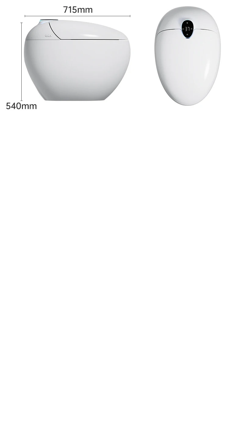 Bagno a forma di uovo Bagno elettrico automatico a filo WC intelligente in ceramica intelligente