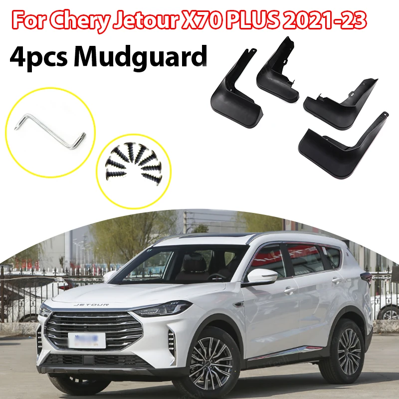 Car Wheel Mud Flaps Splash Guards MudFlaps Soft TPE Wheel Fender For Chery JETOUR X70 PLUS 2021 2022 2023 Mudflaps Splash