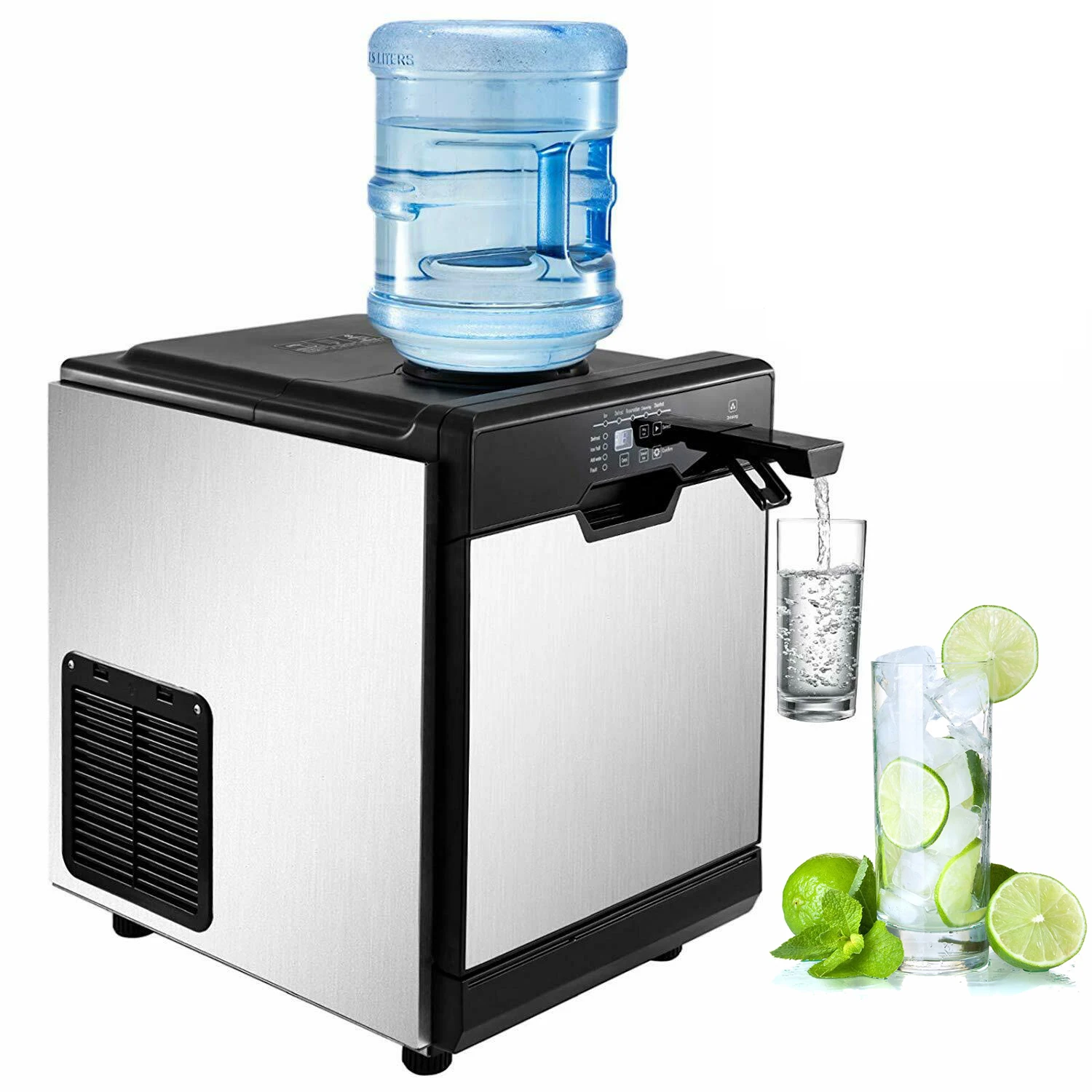 35KG/24H  2 In 1 Water Dispenser Considerate and Safe Ice Maker Machine