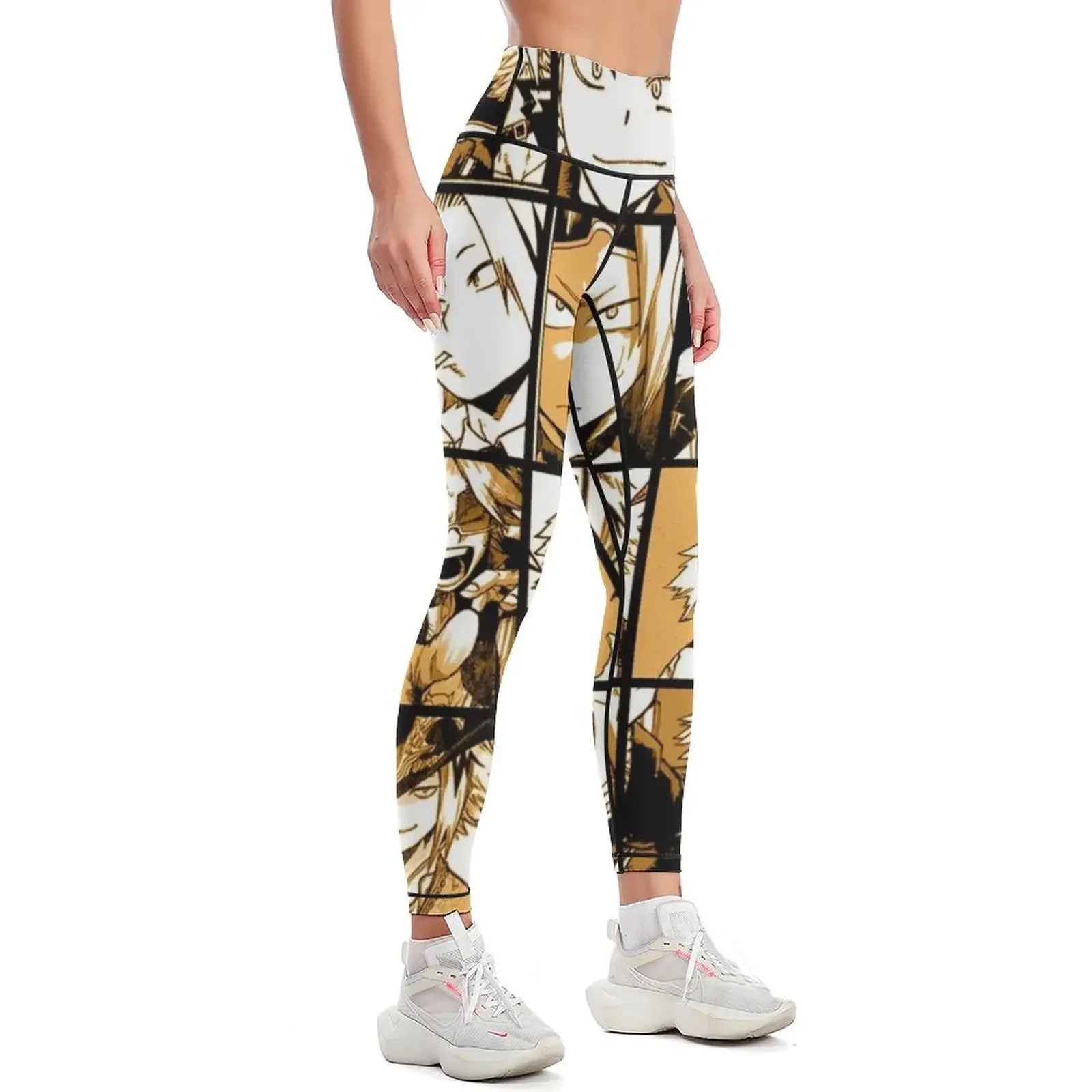 BNHA Kaminari Denki collage Leggings gym top Clothing fitness for physical Fitness woman Womens Leggings