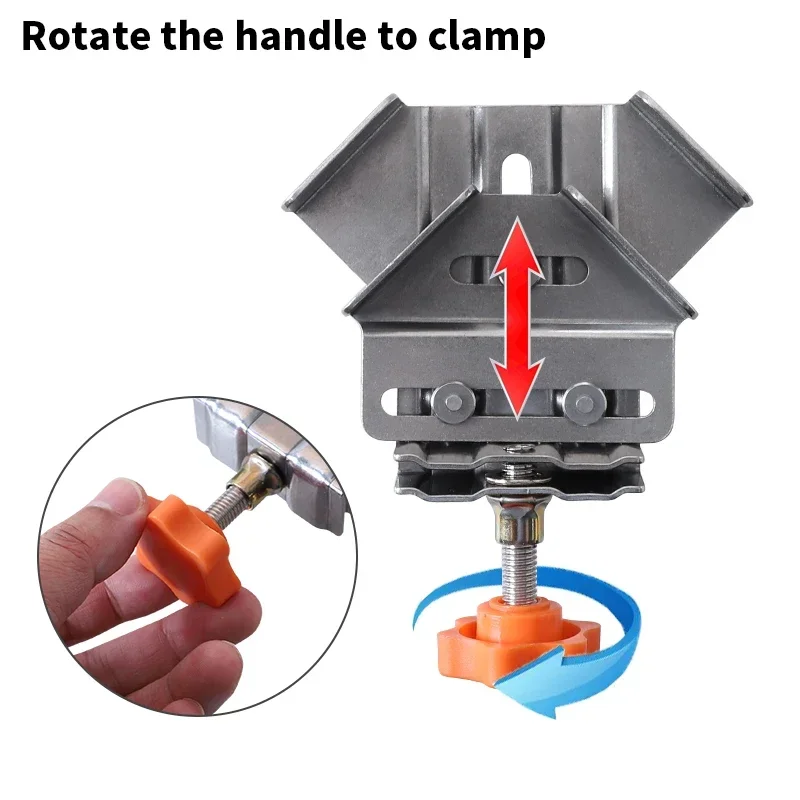 Imagem -03 - Corner Clamp 90 Graus Right Angle Clamp Carpintaria Ajustável Posicionamento Quadrado para Faça Você Mesmo Framing Welding Aço Inoxidável