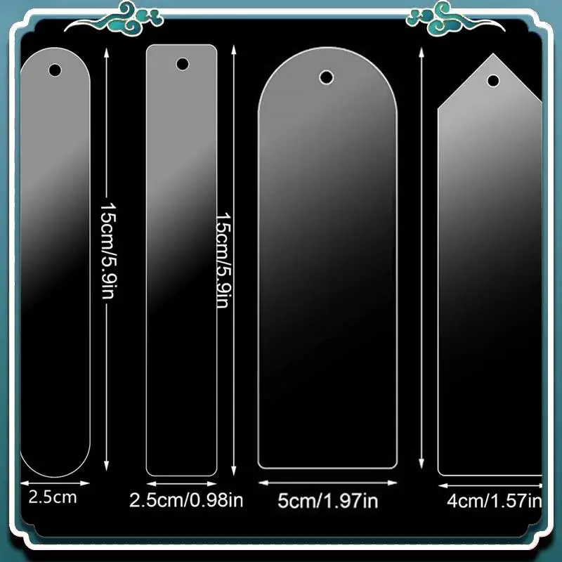 Easy To Use Transparent Acrylic Bookmark Bookmark DIY Unfinished Color Tassel Listing Pendant