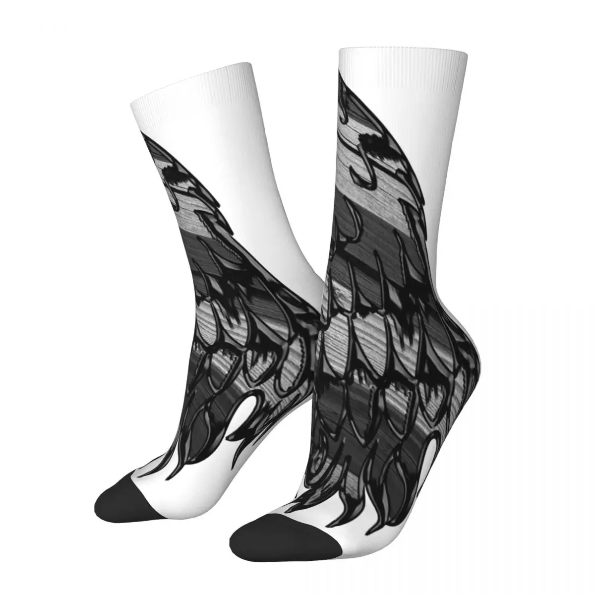 Sculpture, Eagle, black and white, Dark, special effects, crushing Carved Eagle Men Women Socks