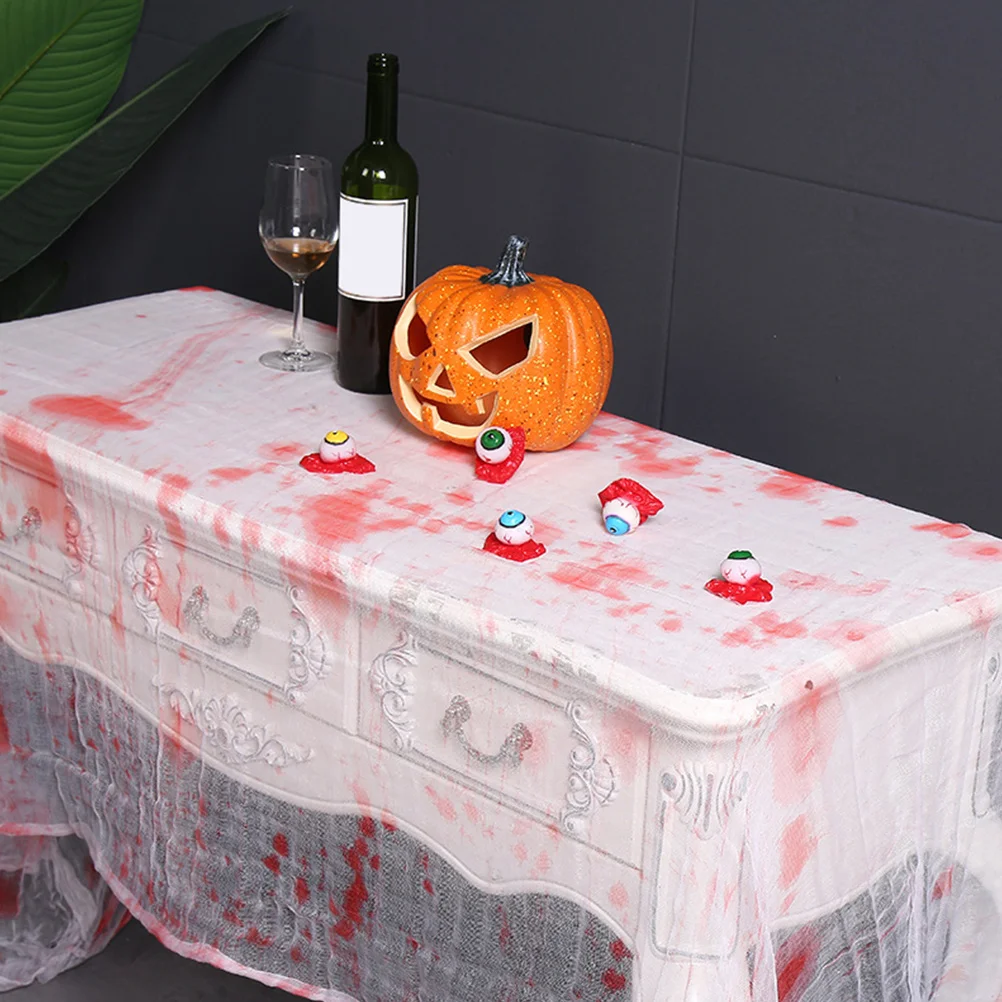 

Bloody Creepy Gauze Halloween Horror Tablecloth Haunted House Scary Scene Layout Party Decoration Horror Party Decorations