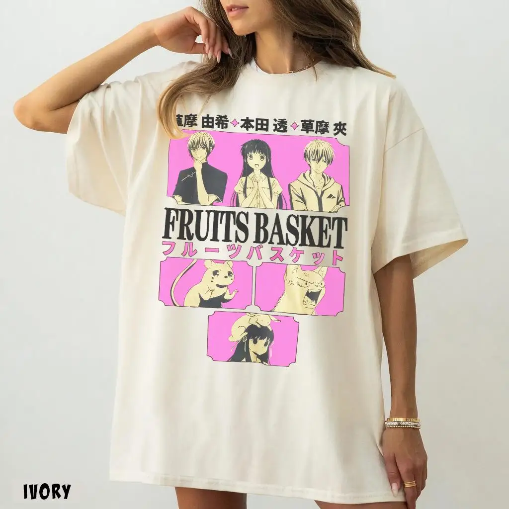Fruits Basket Anime Shirt Kyo Sohma Tshirt Yuki Sohma Tee Graphic Short Sleeve Women's T-shirts for Unisex Casual T Shirt