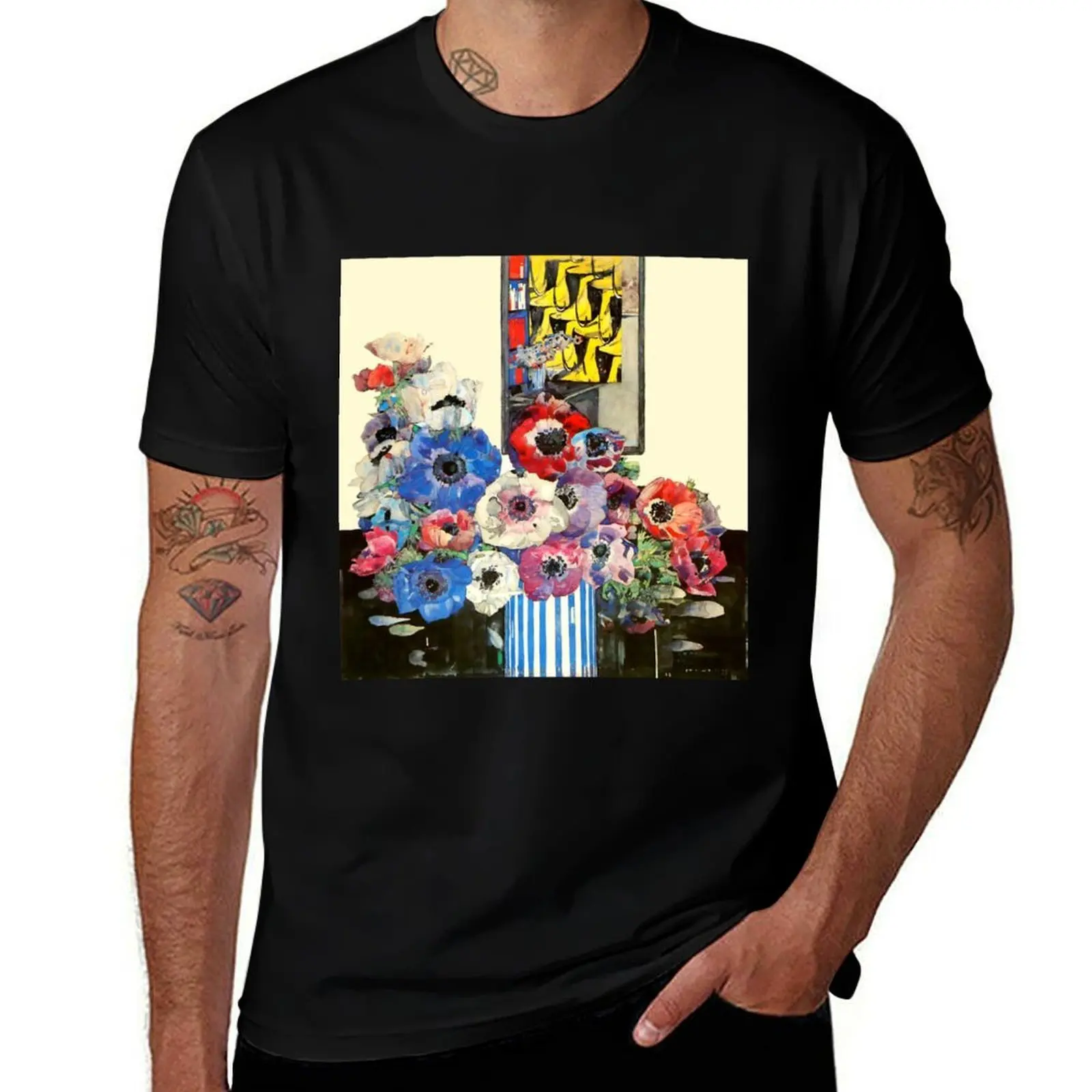 

Charles Rennie Mackintosh Anemones T-Shirt blanks plus sizes plain t shirts men