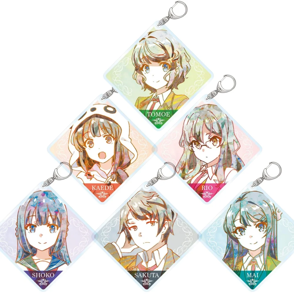 Loen Anime Store Rascal Does Not Dream of Bunny Girl Sakuta Mai Nodoka Tomoe Acrylic Keychain Pendant Ornamen  Gifts About 6cm