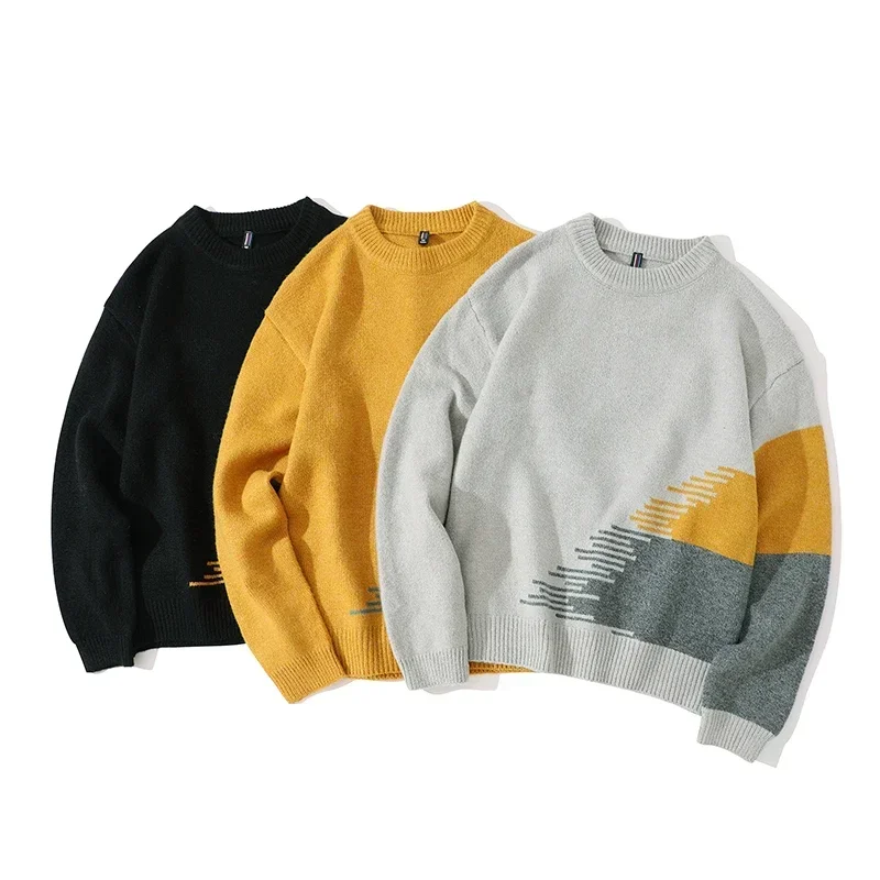 

Men's Sweater Standard Crew Neck Knit Casual Loose Comfortable Pullover Sweatshirt For Men Fall and Winter