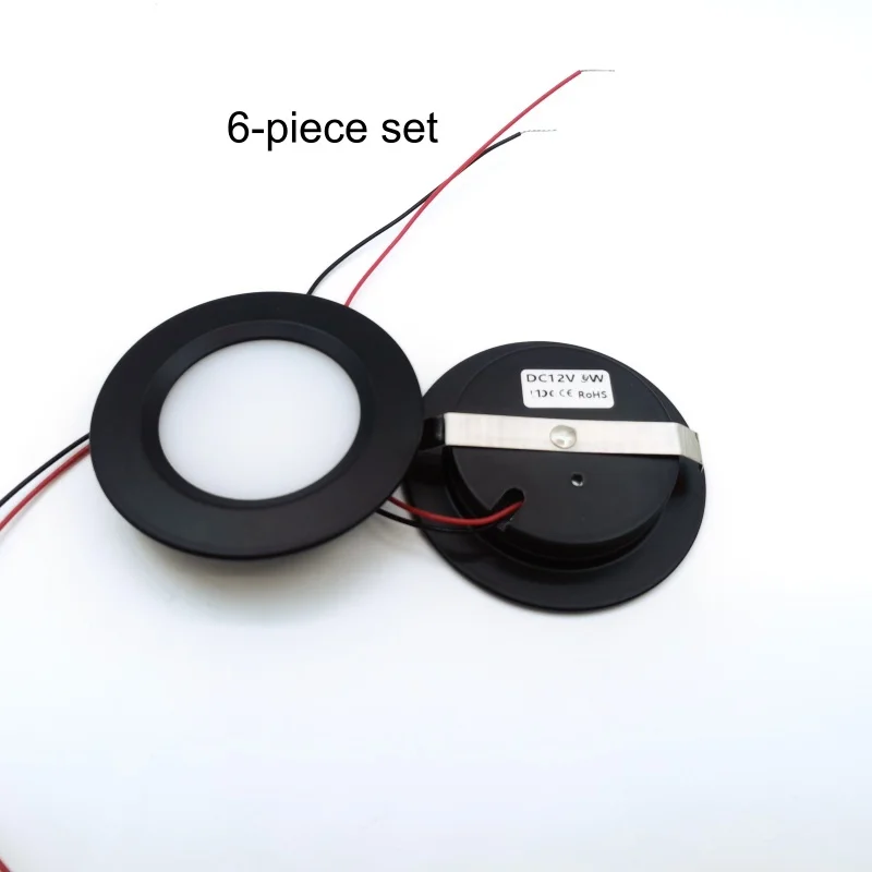6PCS 12V LED Cabinet Light Kit Recessed Ceiling Puck Lights for Bedroom Dining Room RV Camper Under Cabinet