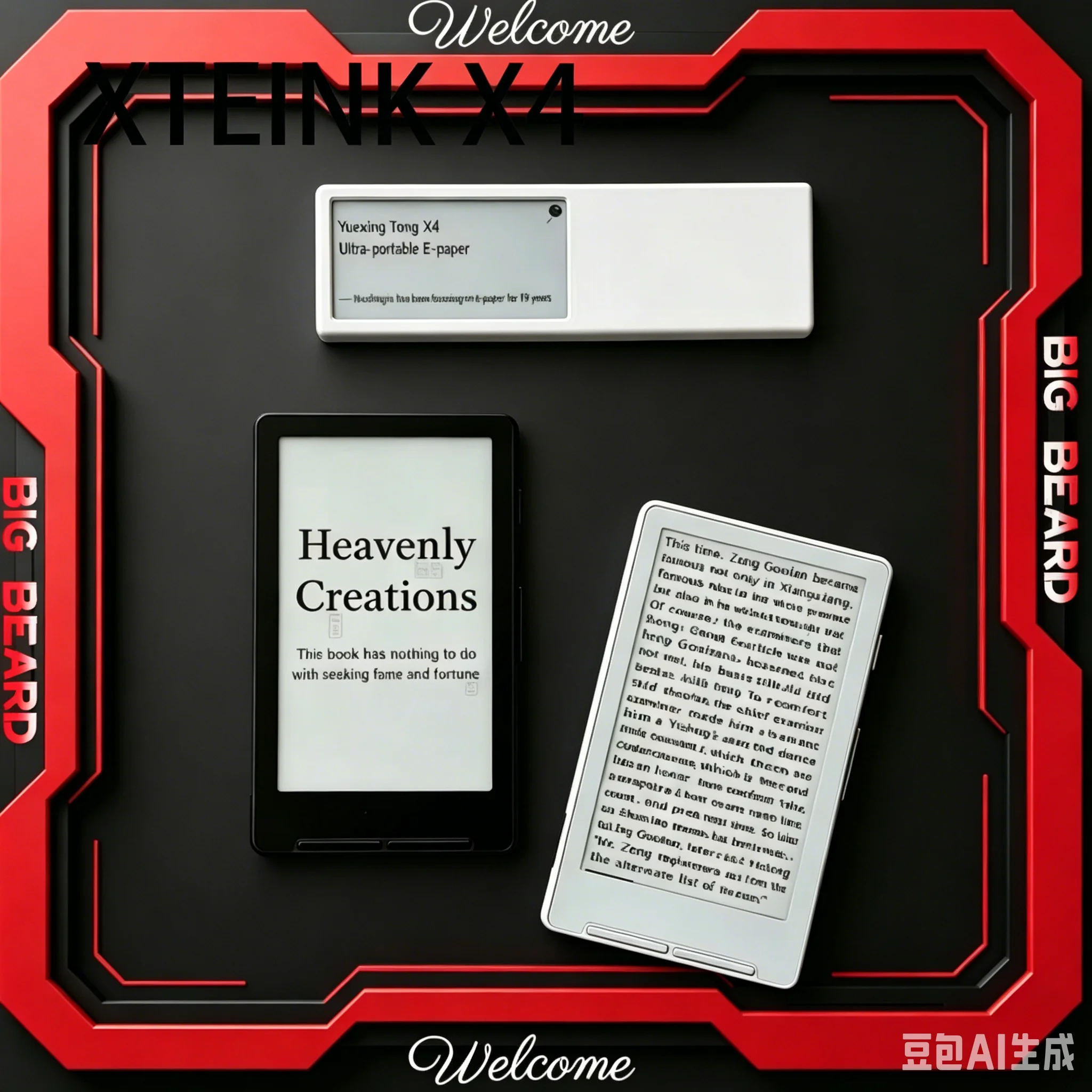 

4.3 Inch XTEINK X4 E Book Reader 220ppi Ultrathin 650mAh 16GB Ink Screen Magnetic Lightweight E Book Readers Case Custom Gifts