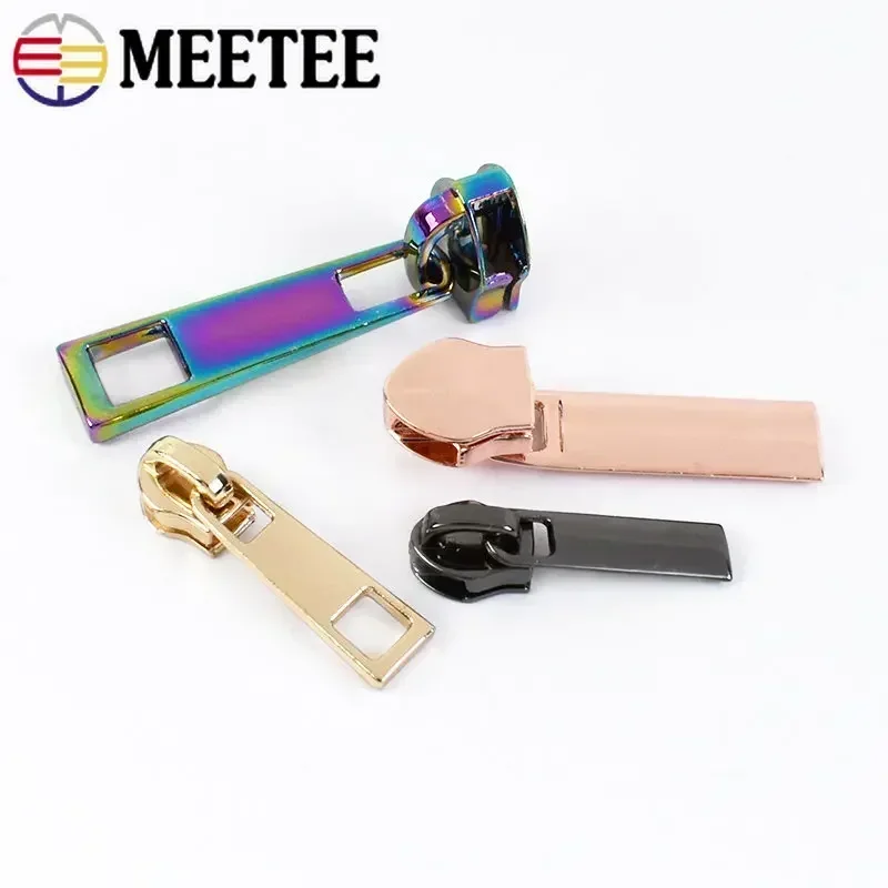 Meetee 10/20Pcs 3# 5# Zipper Sliders for Nylon Zippers Clothes Jacket Zip Puller Backpack Zips Head Repair Kit Sewing Accessory