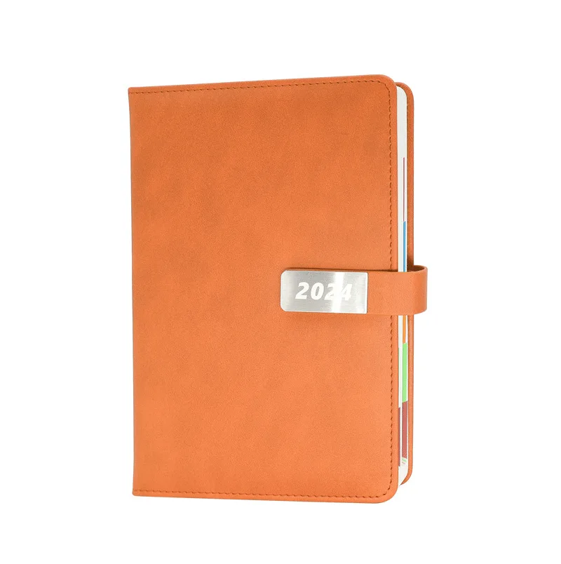 2024 New Buckle A5 Notebook Chinese and English Yearbook Business Gift Customized Enterprise Logo Notebook monthly planner