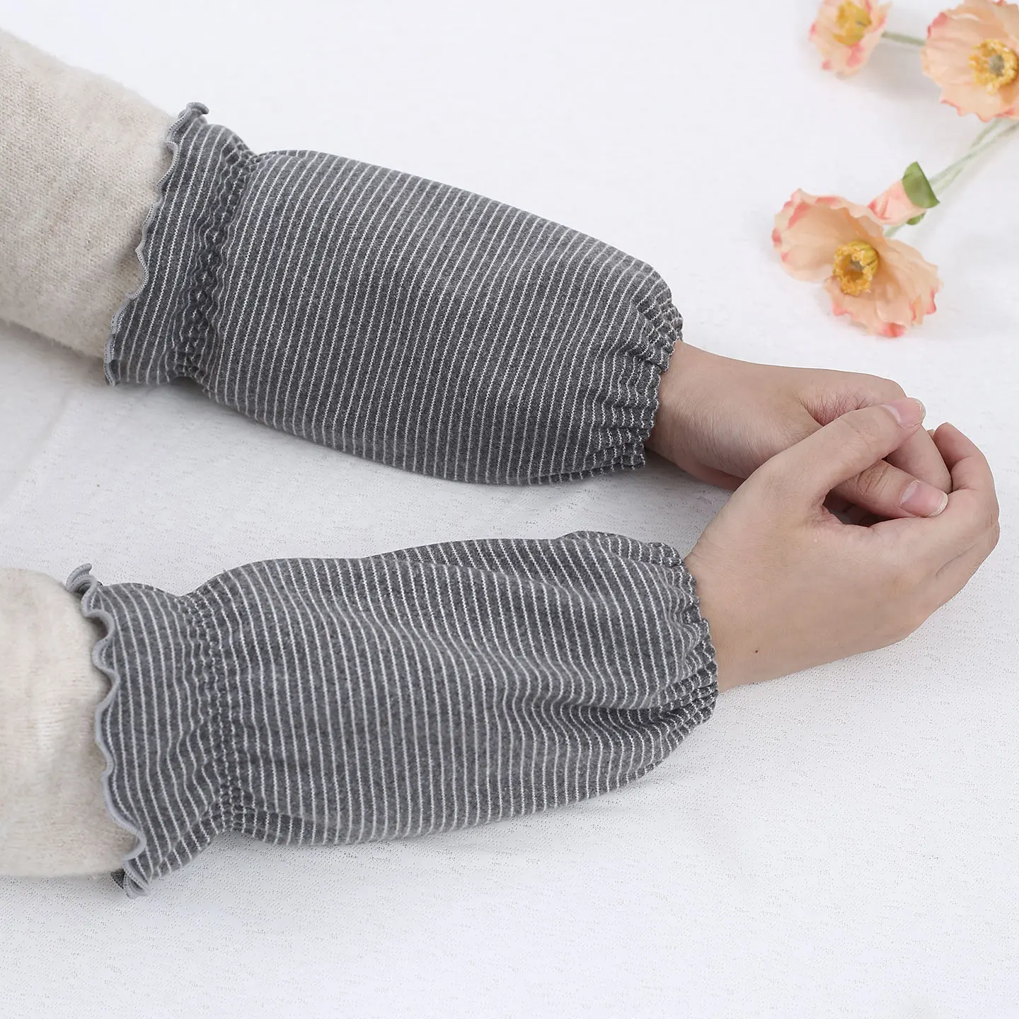 غطاء حماية نسائي فضفاض ومرن لدفء المنزل ومنع الأوساخ مناسب للكتابة والعمل في المكتب