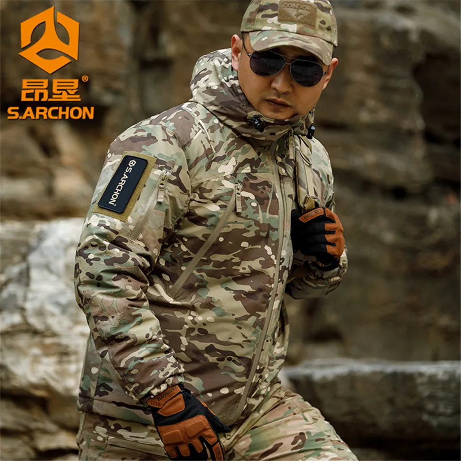 Outdoor Heavyweight L7 Tactical Cotton Jacket Men\'s Windproof and Waterproof Windbreaker Military CP Camouflage Coat