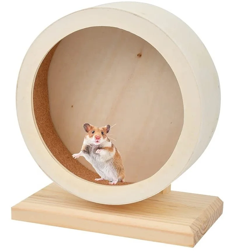 

High Quality Wooden Exercise Wheel for Hamster Animals Running Wheel Toy Wood Hamster Wheel