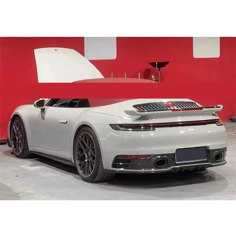 Retractable Tail wing for Porsche 911 992 2019-2024 Modified TurboS Style convertible Car Rear Spoiler