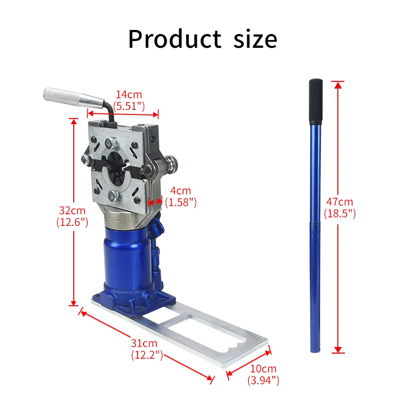 Automotive Air Conditioning Hose Crimper Lightweight A/C Service Crimping Tool Universal Manual Hose Crimper Kit