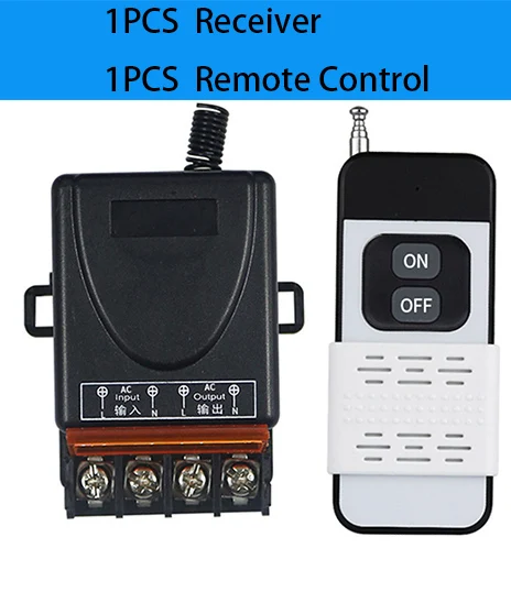 433Mhz無線周波数リモートコントロールスイッチAC 110V 220V 30Aワイヤレスリレーレシーバーとトランスミッター、1000メートル長距離