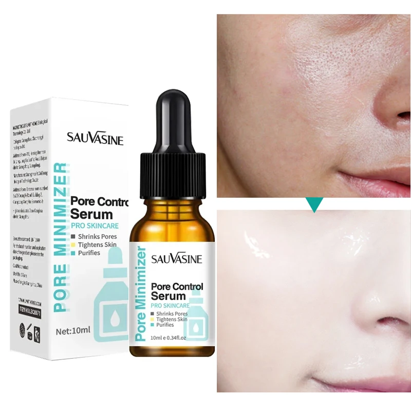 Pore Shrinking Face Serum Removal Blackheads Acne Oil Control Repair Essence Moisturizing Nourish Smooth Pores Korean Skin Care