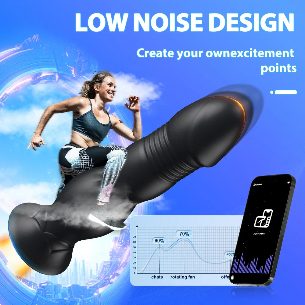 Wireless Bluetooth Telescopic Vibrating Male APP Remote Control Butt Plug Clit Stimulator Dildo Prostate Massager Adult Sex Toys