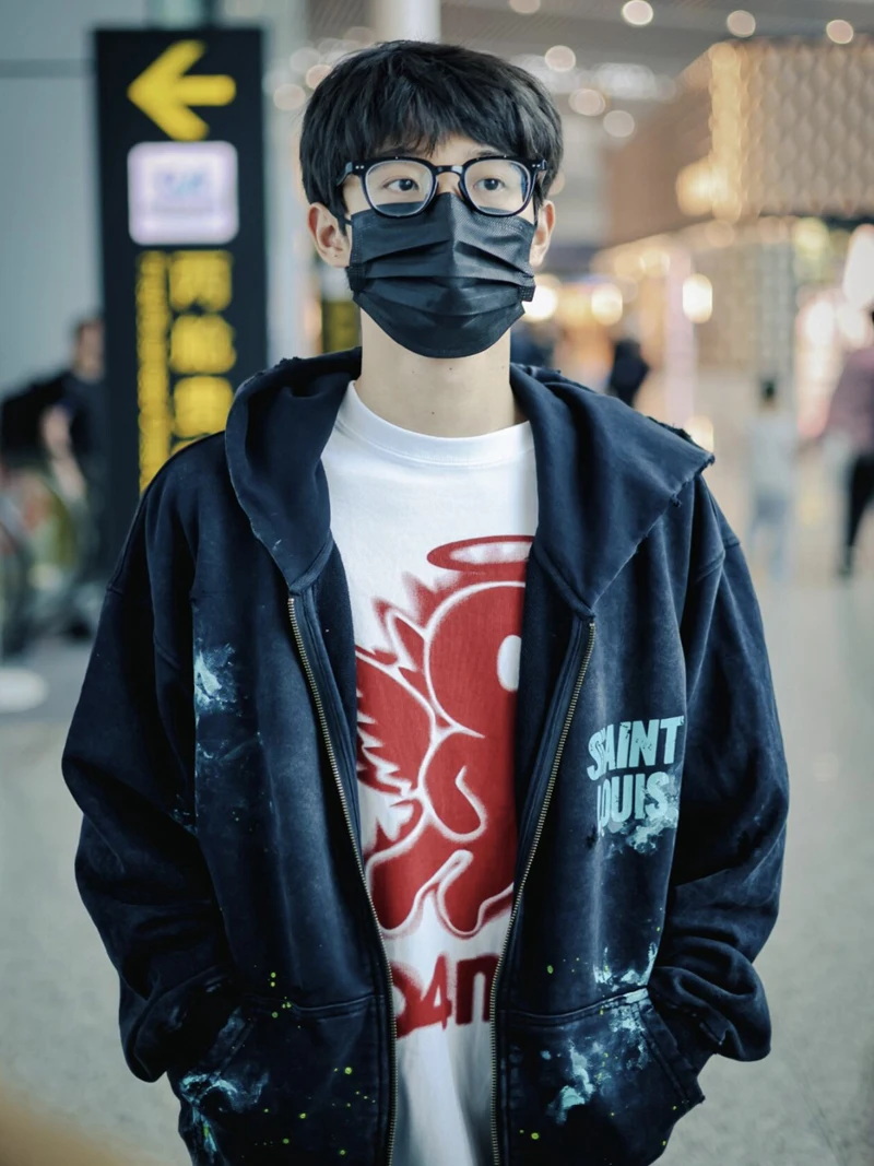 Splashed Ink Sssaint Louis Graffiti Label Zipper Hoodie Jacket Men Women Vintage Washed Loose Hole Damaged Pullovers Sweatshirts
