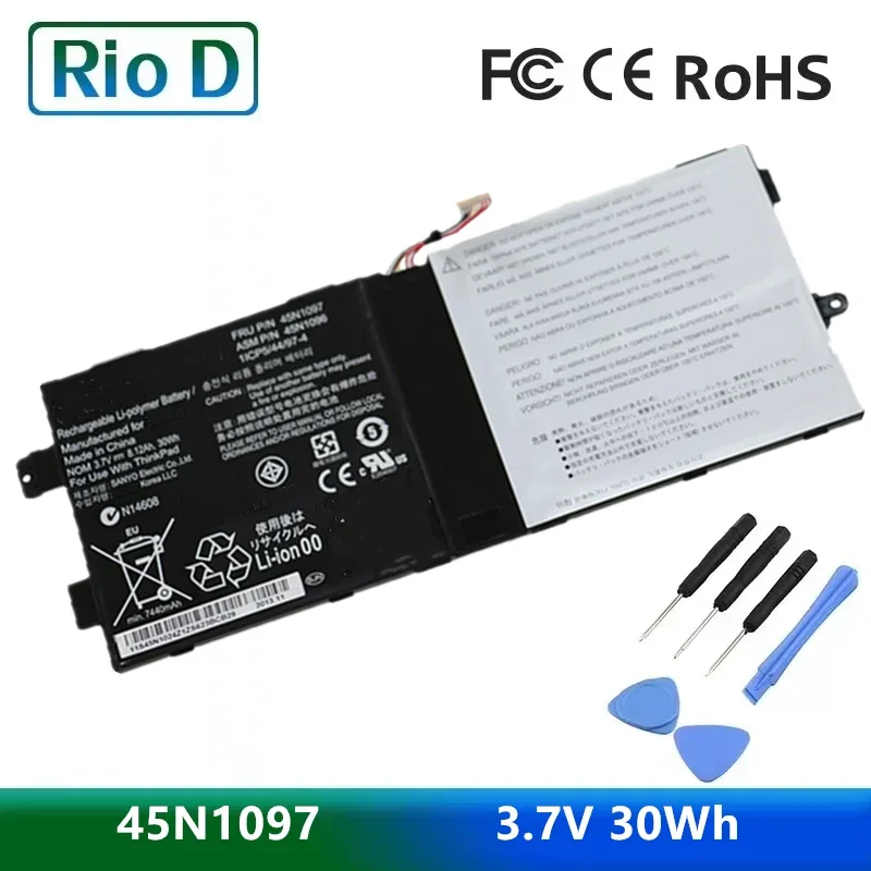 

3.7V 30Wh 8.12Ah 45N1096 45N1097 1ICP5/44/97-4 Laptop Battery for Lenovo ThinkPad Tablet 2 Battery