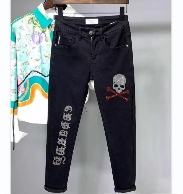 

Winter Rhinestones Men's jean Casual Comfortable High Quality Male jean