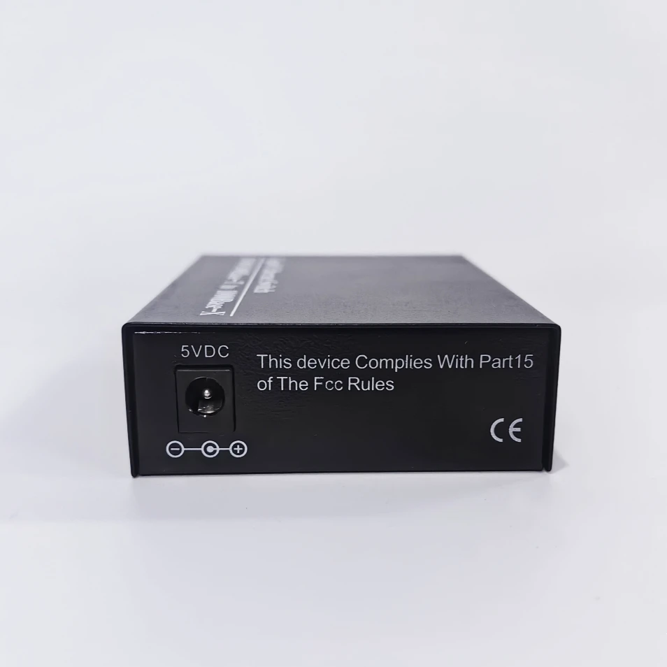 SUMMITEK Gigabit Fiber 1SFP to 2RJ45 Switch with POE Output Fiber Optic Media Converter without SFP Module