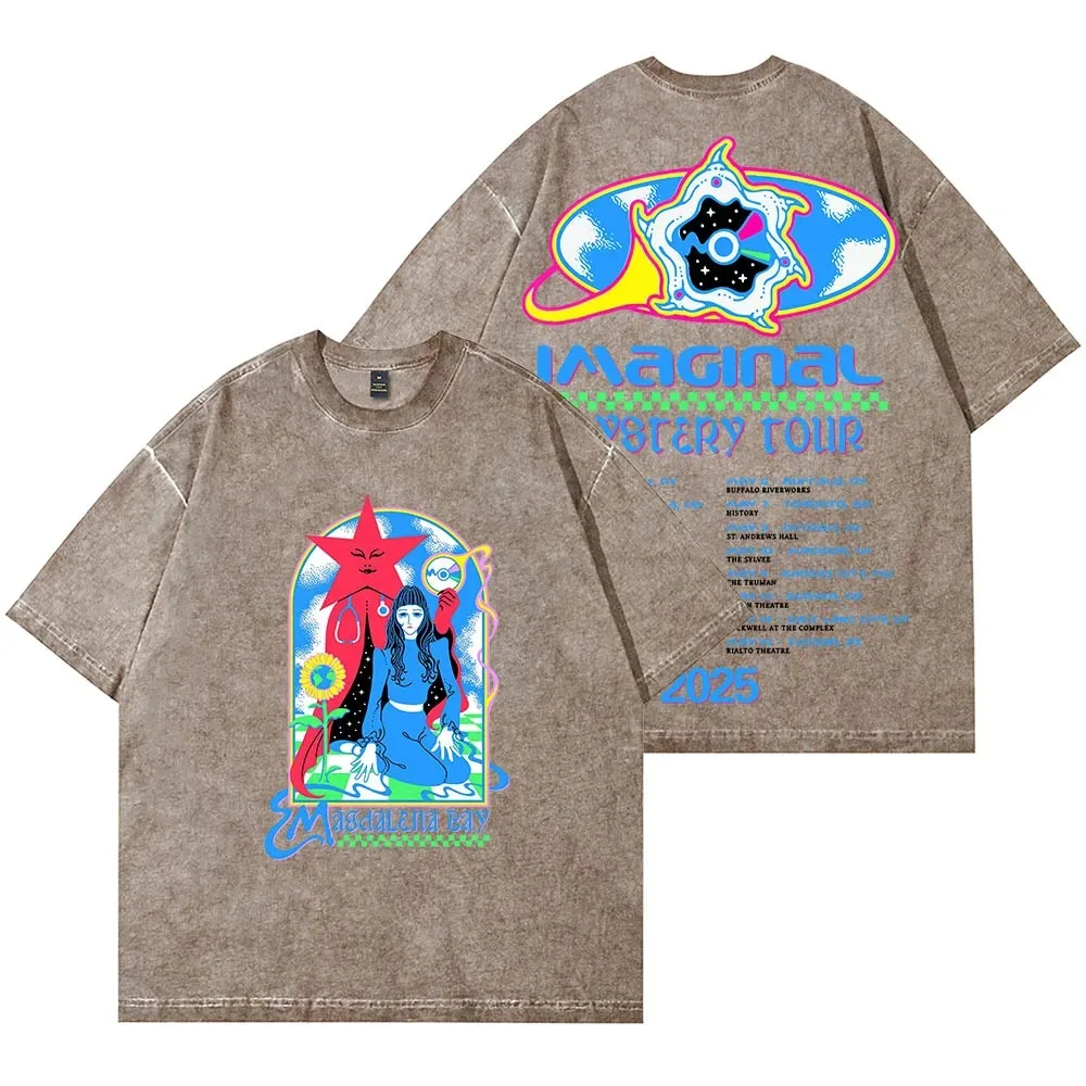 تي شيرت Magdalena Bay Merch تي شيرت Merch صيفي للجنسين كاجوال بأكمام قصيرة تي شيرت قطني مغسول