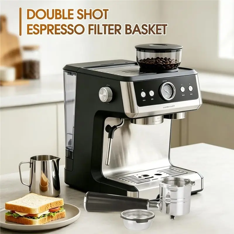 B23B For Ninja Luxe Cafe Accessories ES601 ES701 Coffee Single Cup Filter Basket Stainless Steel Coffee Porous Filter(Single)