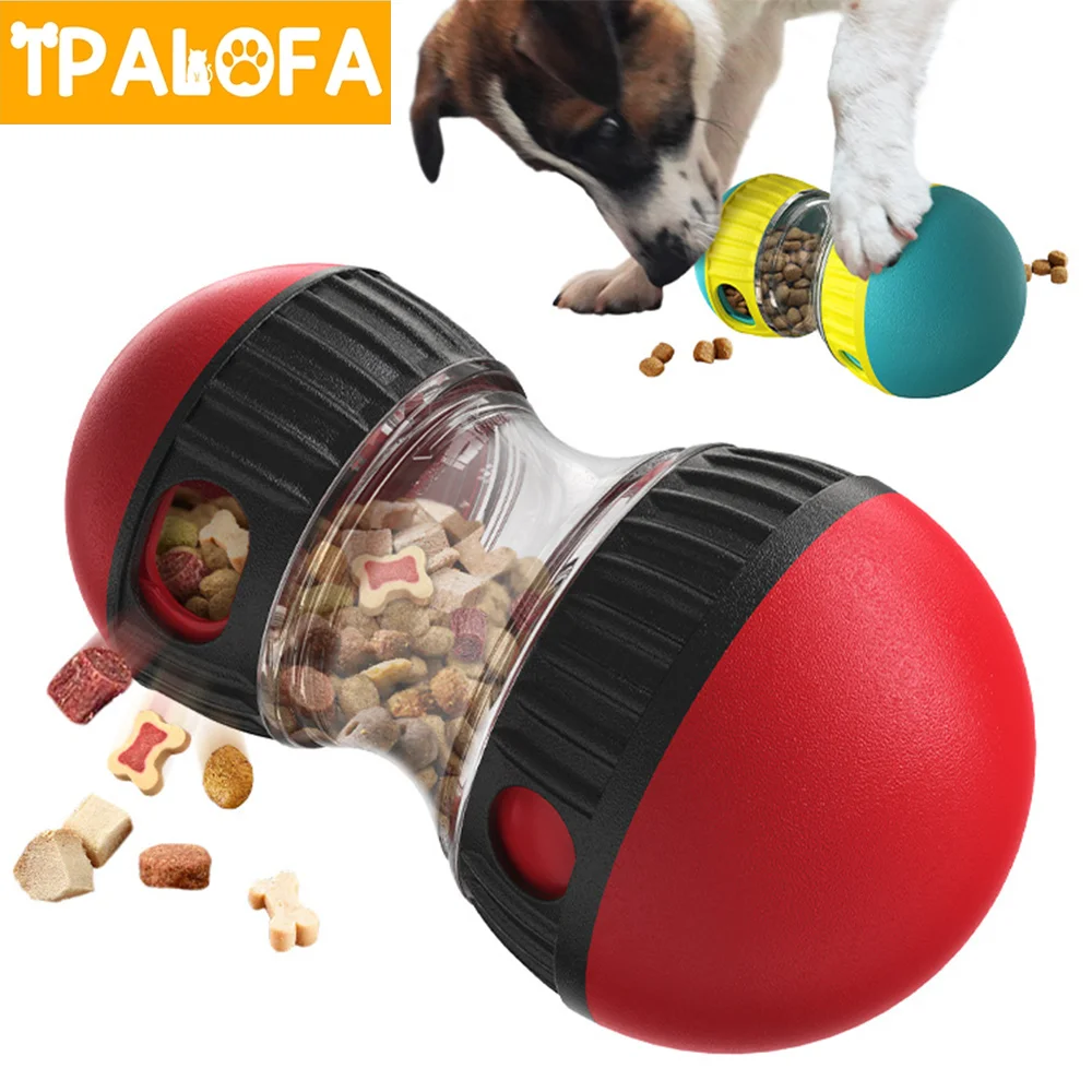 

Dog Toys Interactive Ball Tumbler Leaky Food Dispenser Intelligence Elliptical Track Rolling Ball Interactive Pet Dogs Supplies