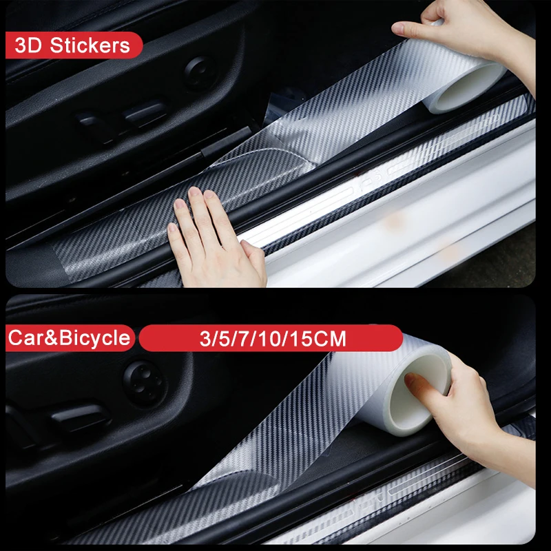 3D Carbon Fiber Car Stickers Bike Protection Stickers Anti-scratch Bicycle Frame Protector Film Tool Cycling Accessories