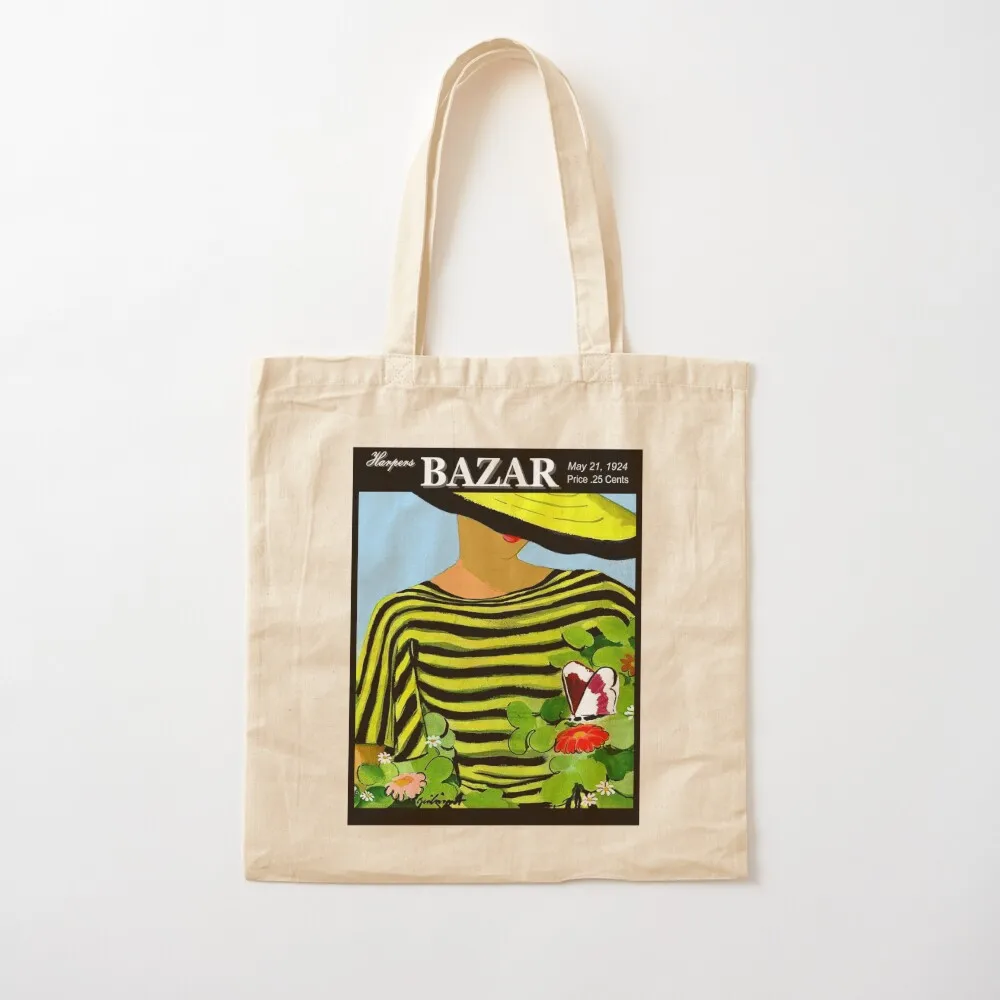 HARPERS BAZAR : Vintage 1924 Magazine Advertising Print Tote Bag tote bag woman custom bags women bag Canvas Tote