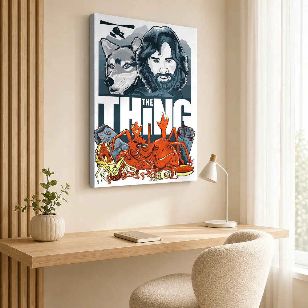 The Thing Movie  Art Canvas Poster Personalized Photo Vintage Movie Wall Art for Living Room Decor Ready to Hang Gift for Fans