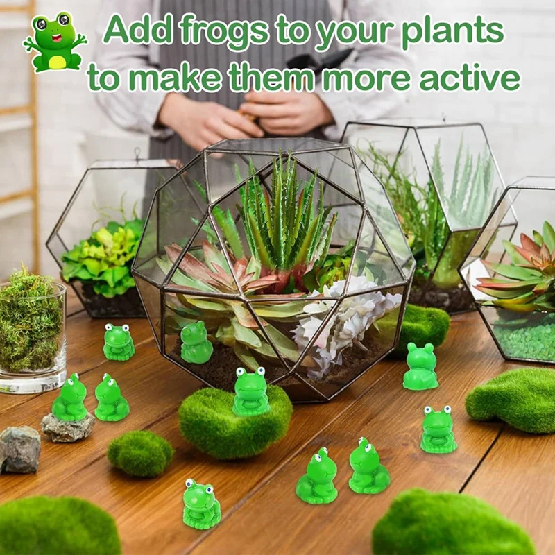 Bulk Pack Of 220 Mini Resin Frogs, Miniature Figurines For DIY Garden Moss Landscapes