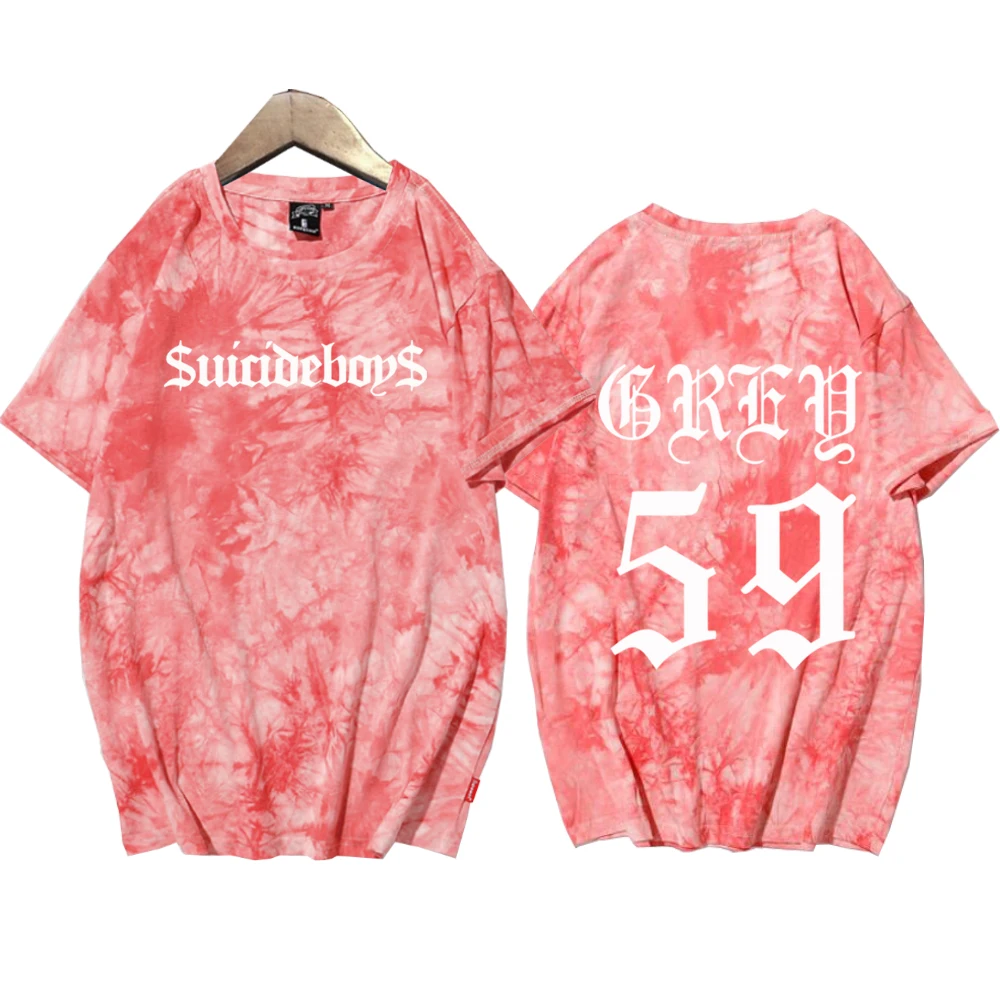 Suicideboys G59 Rapper Hip Hop Music Shirts Tie Dye Harajuku Round Neck Short Sleeve T-Shirt Fans Gift