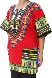 African Dashiki Cotton Shirt Men Women Festival Boho Hippie 60's 70's Bohemian Unisex