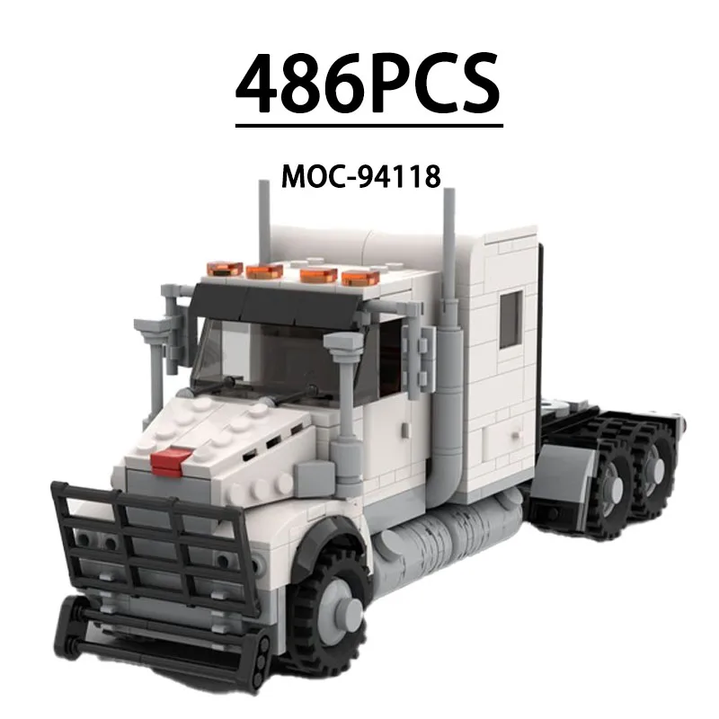 

Конструктор MOC-94118: Модель грузового полуприцепа для города, 486 деталей, развивающая игрушка для детей, подарок на День рождения, Рождество, Новый год