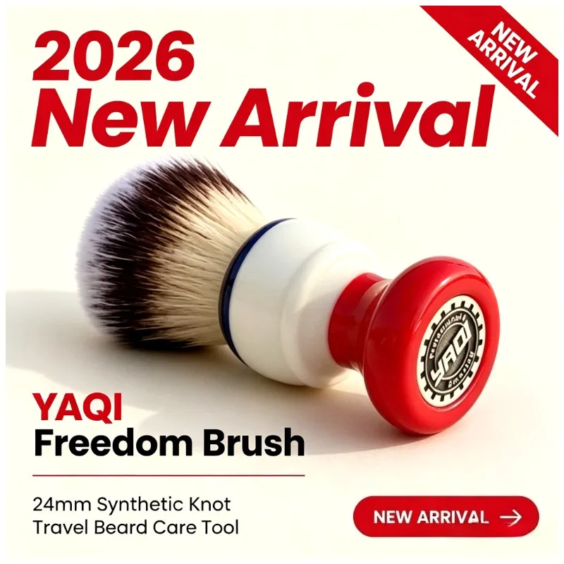 YAQI Freedom 24mm 2026 Synthetic Hair Knot Men Wet Shaving Brush Professional Travel Beard Care tool