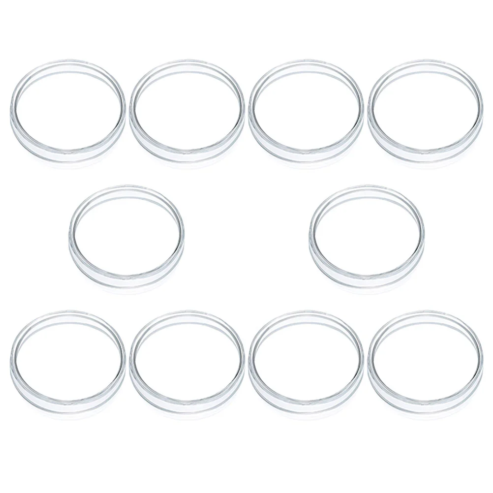 

10 Pcs Plates Disposable Petri Dish Kit Tray with Lid Bracket Transparent Chemistry