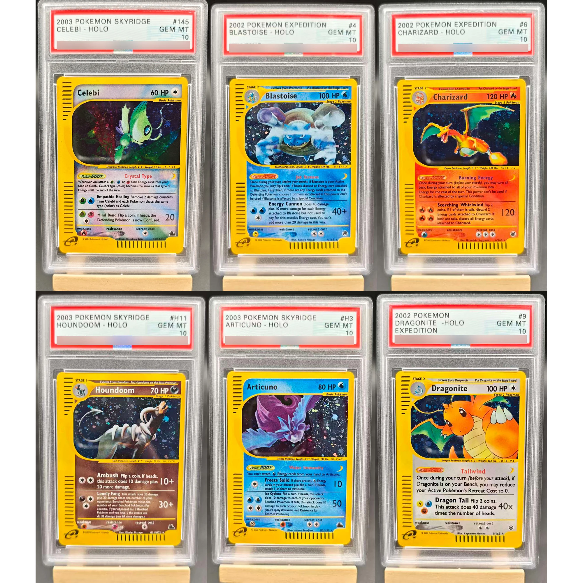

PTCG Charizard Blastoise Dragonite Articuno English Rating Card Mewtwo Mew Diy Copy Version Classic Anime Collection Card Toy