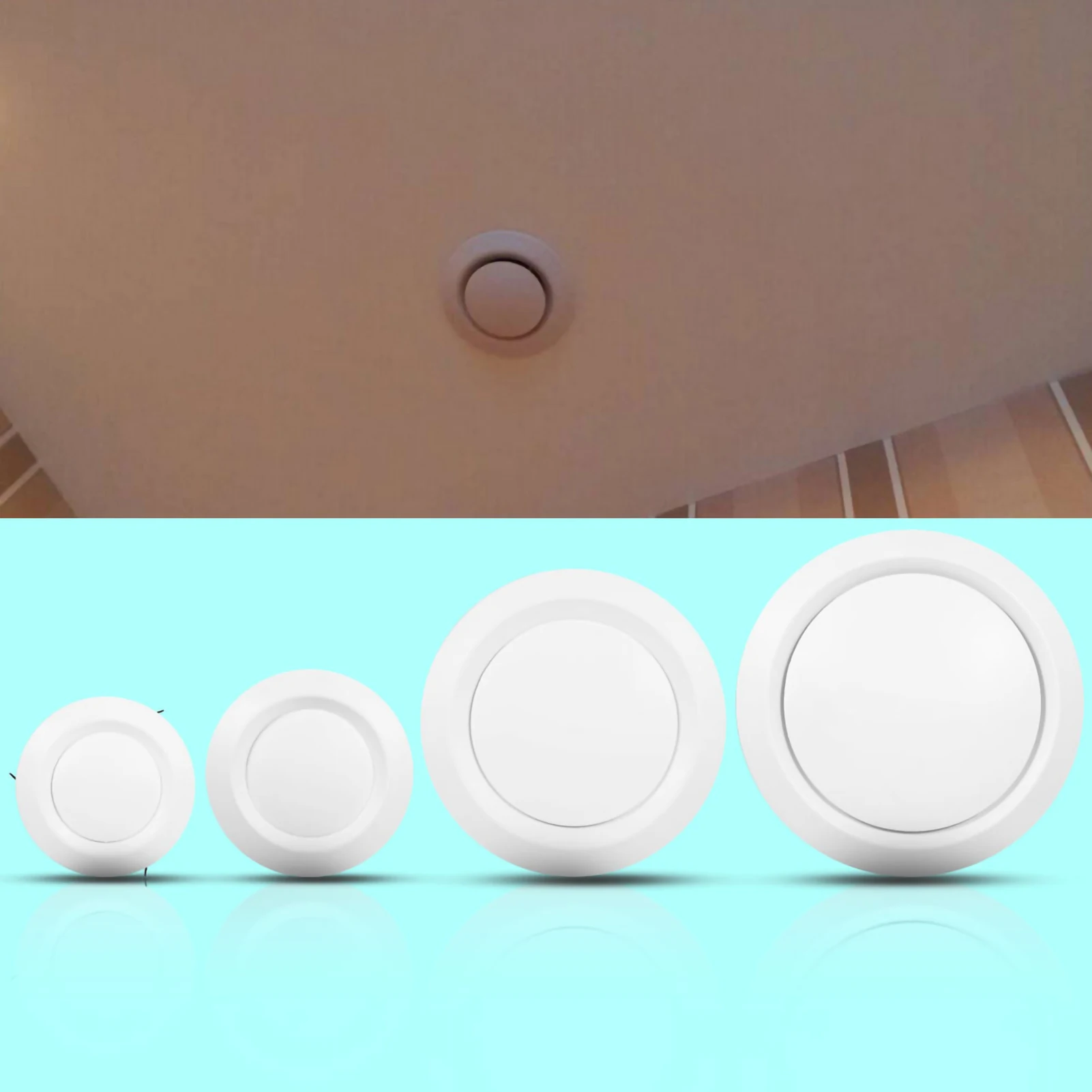 4 Sizes Ceiling Diffuser Exhaust Supply Valve Air Vent Anemostat Ventilation Ducting Hose Cover Exhaust Supply Ducting Cover