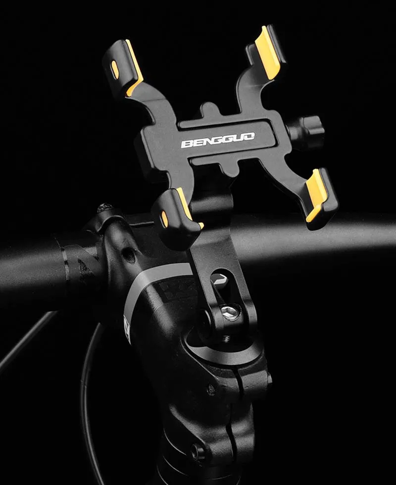 Bike Mobile Phone Holder 360° Rotation Aluminum Alloy Motorcycle Bicycle Mobile Phone Bracket Bicycle Mount Accessot Accessories